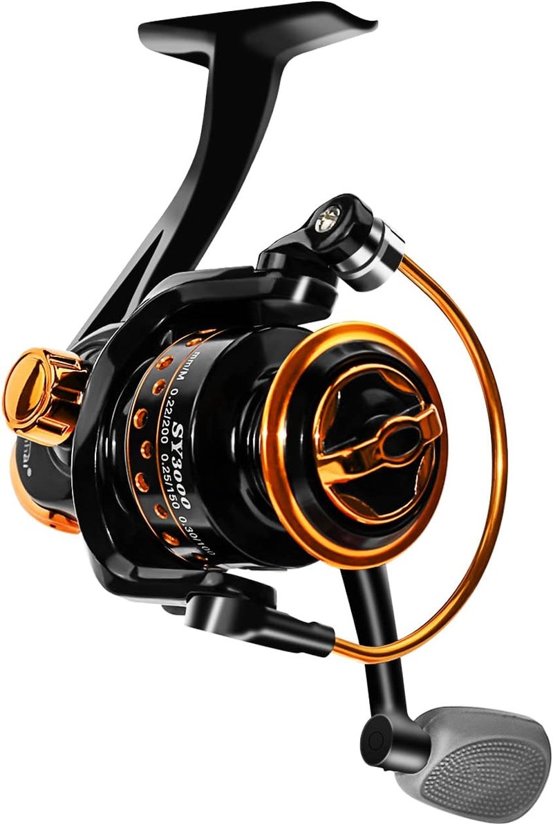 QINGLER Summer and Centron Spinning Reels, 12 +1 BB Light Weight & Ultra Smooth Reel for Ice/Summer 3000/1000 Fishing Reel by - Image 1